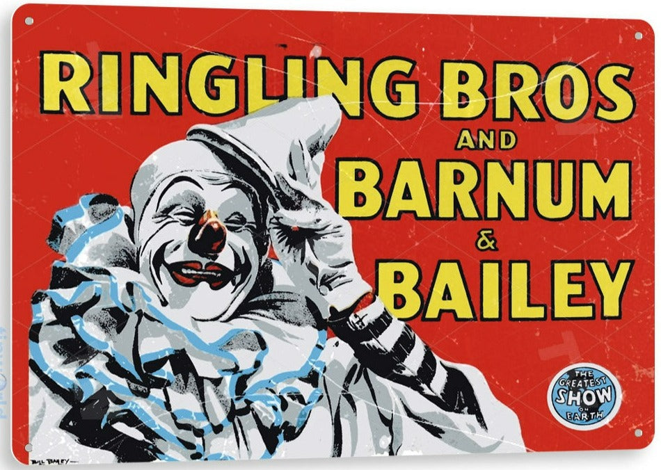 Ringling Bros. Metal Tin Sign - A593