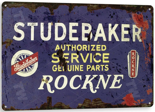 Studebaker Service Distressed Metal Tin Sign - A628