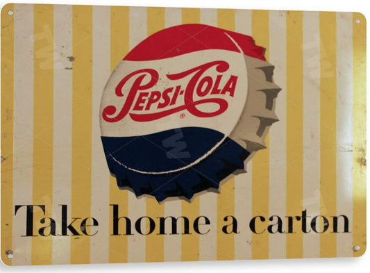 Pepsi Cola Metal Tin Sign - A731