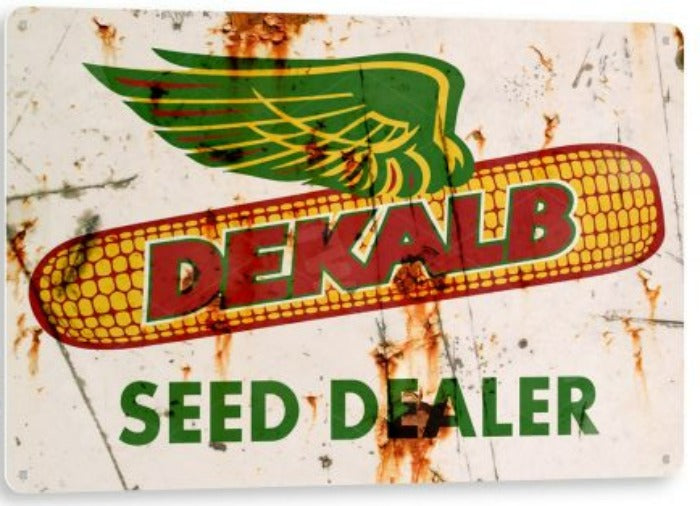 Dekalb Seed Distressed Metal Tin Sign A905