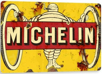 Michelin Tires Metal Tin Sign A938