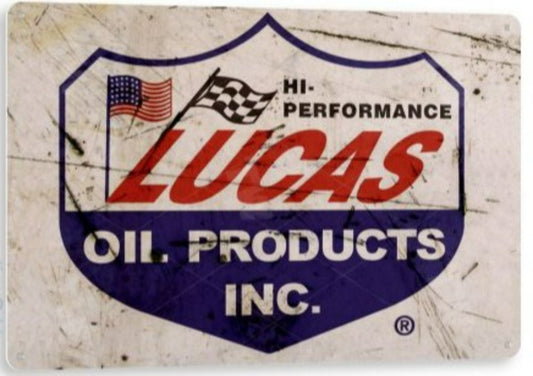 Lucas Oil Distressed Metal Tin Sign B237