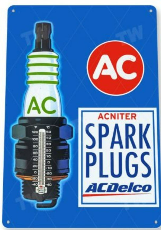 AC Spark-Plugs Metal Tin Sign B541