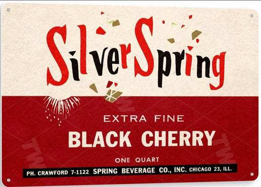 Silver Spring Soda Metal Tin Sign - B694