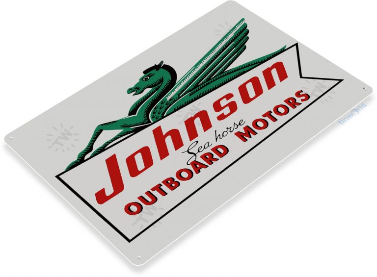 Johnson Outboard Metal Tin Sign B831