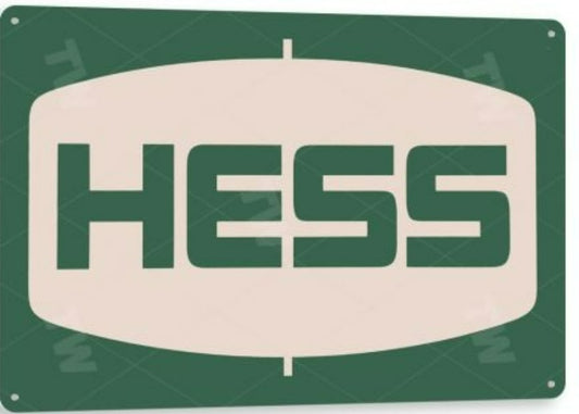 Hess Gas Metal Tin Sign C400