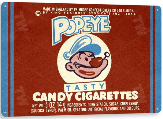 Popeye Candy Metal Tin Sign - C422