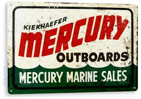 Mercury Outboard-Motors Distressed Metal Tin Sign C608