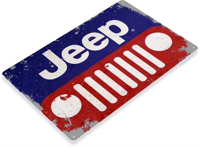 Jeep Retro Distressed Metal Tin Sign - C700