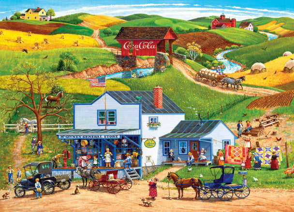 Hometown Gallery - McGiveny's Country Store 1000 Piece Jigsaw Puzzle by Masterpieces