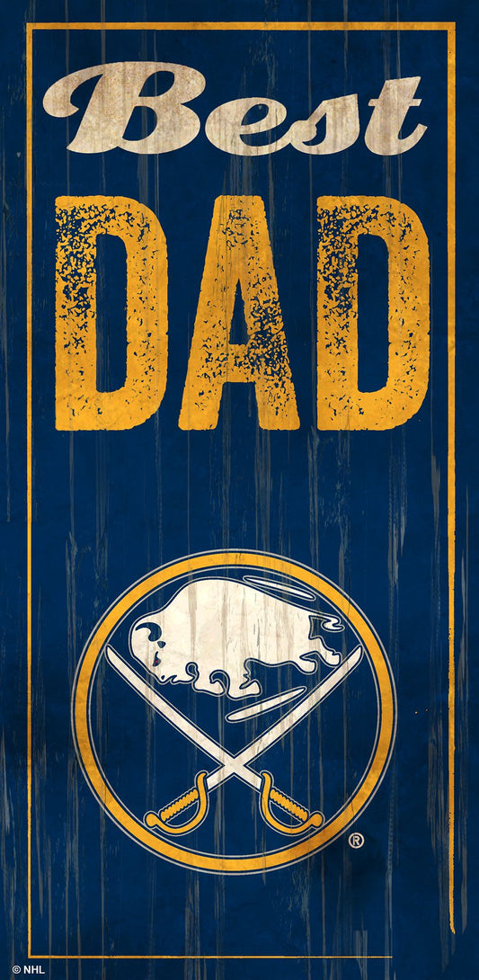 Buffalo Sabres Best Dad 6" x 12" Sign by Fan Creations