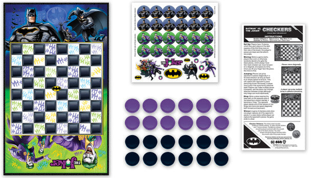 Batman vs. Joker Checkers Board Game by Masterpieces