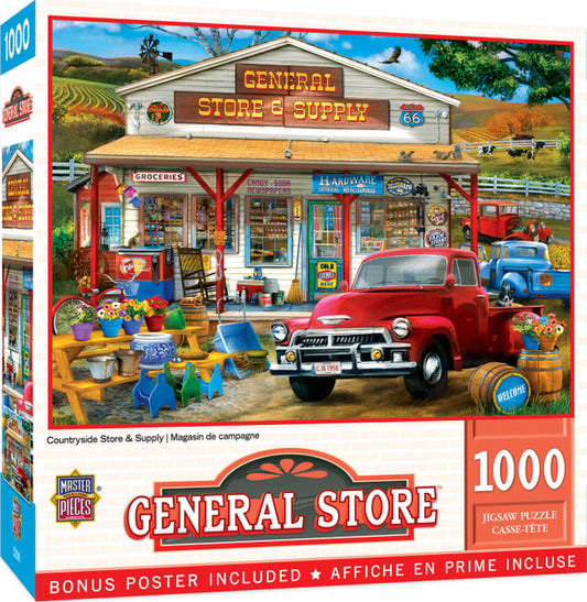 Countryside Store & Supply Jigsaw Puzzle - 1000-piece by Chris Bigelow, 19.25" x 26.75", made by Masterpieces. Route 66 nostalgia.