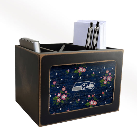 Seattle Seahawks Floral Desktop Organizer by Fan Creations
