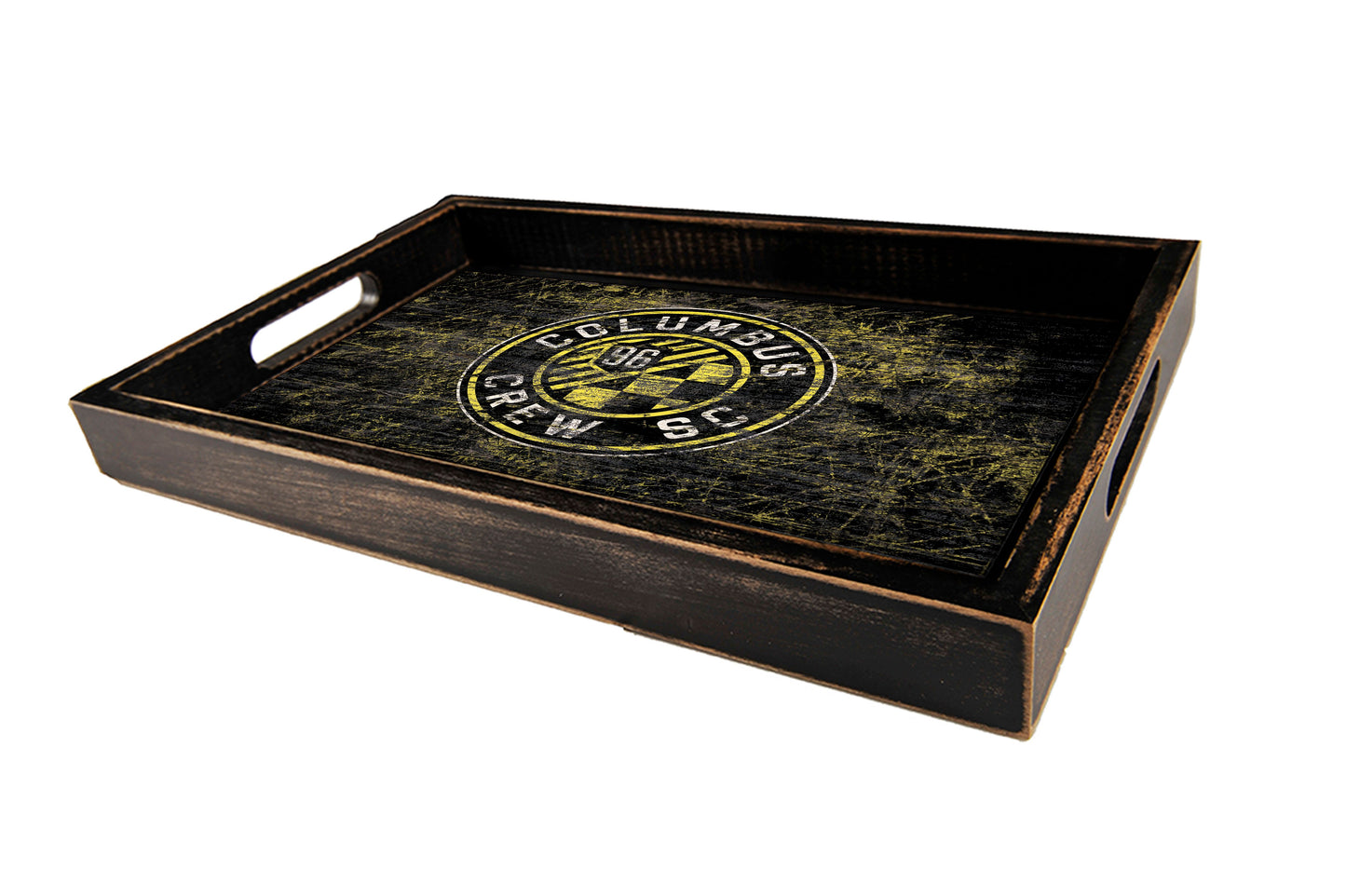 Columbus Crew SC Distressed Serving Tray with Team Color by Fan Creations