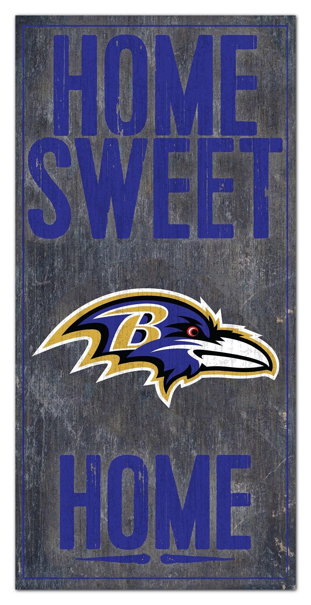 Baltimore Ravens Home Sweet Home 6" x 12" Sign by Fan Creations