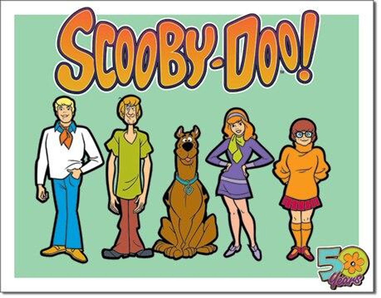 Scooby Doo - 50 Years 16" x 12.5" Metal Tin Sign -2339