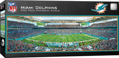 Dolphins NFL Stadium Puzzle, 1000 pieces, brand new, measures 13" x 39", officially licensed, made by Masterpieces.