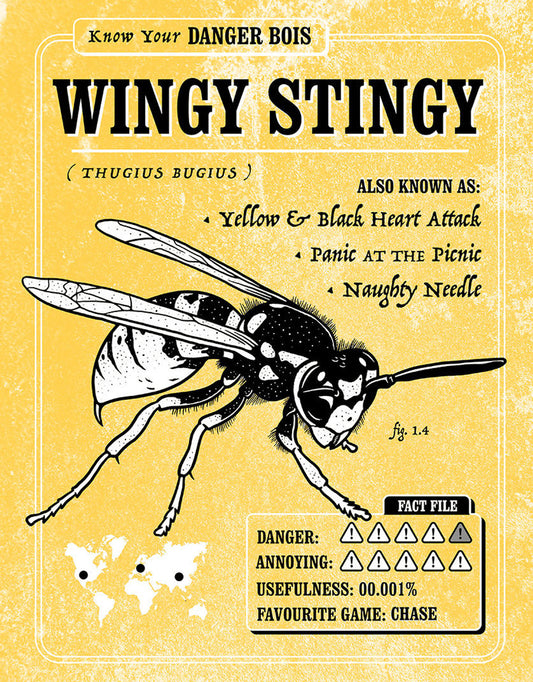 Wingy Stingy 12.5" x 16" Metal Tin Sign - 2602