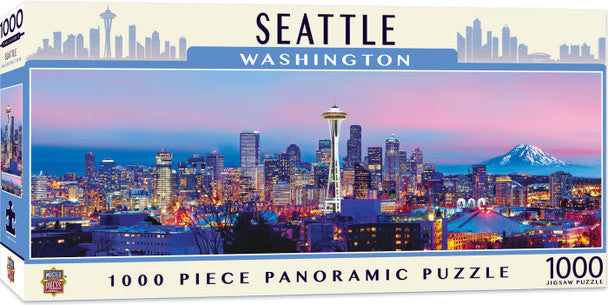 American Vista Panoramic - Seattle 1000 Piece Jigsaw Puzzle by Masterpieces