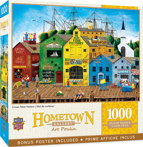 Hometown Gallery - Crows Nest Harbor 1000 Piece Jigsaw Puzzle by Masterpieces