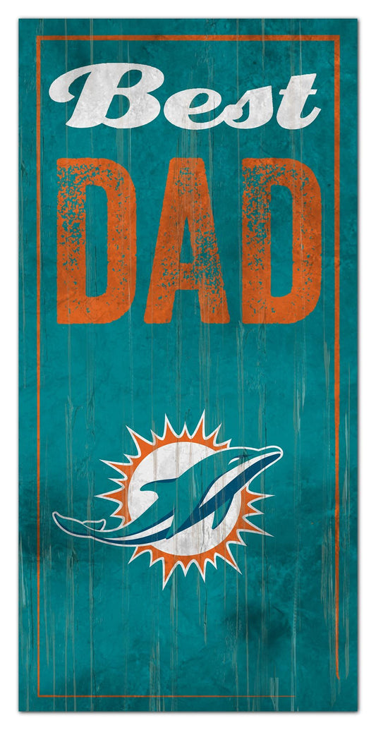 Miami Dolphins Best Dad Sign by Fan Creations