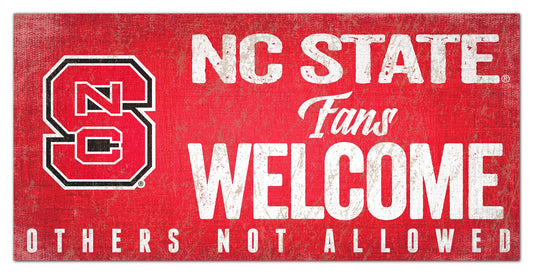 North Carolina State Wolfpack Fans Welcome 6" x 12" Sign by Fan Creations