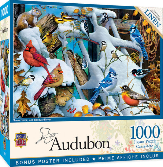 Audubon - Snow Birds 1000 Piece Jigsaw Puzzle by Masterpieces