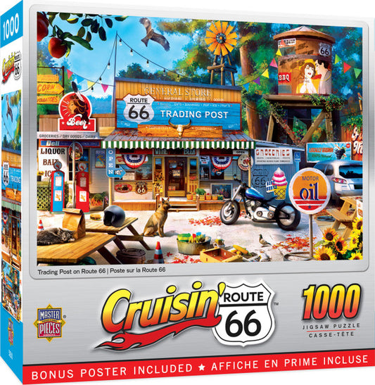 Cruisin' Route 66 - Trading Post on Route 66 1000 Piece Jigsaw Puzzle by Masterpieces