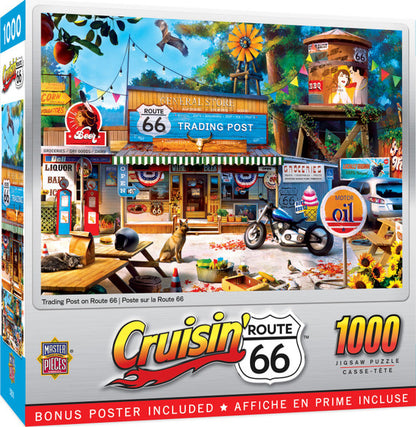 Cruisin' Route 66 - Trading Post on Route 66 1000 Piece Jigsaw Puzzle by Masterpieces