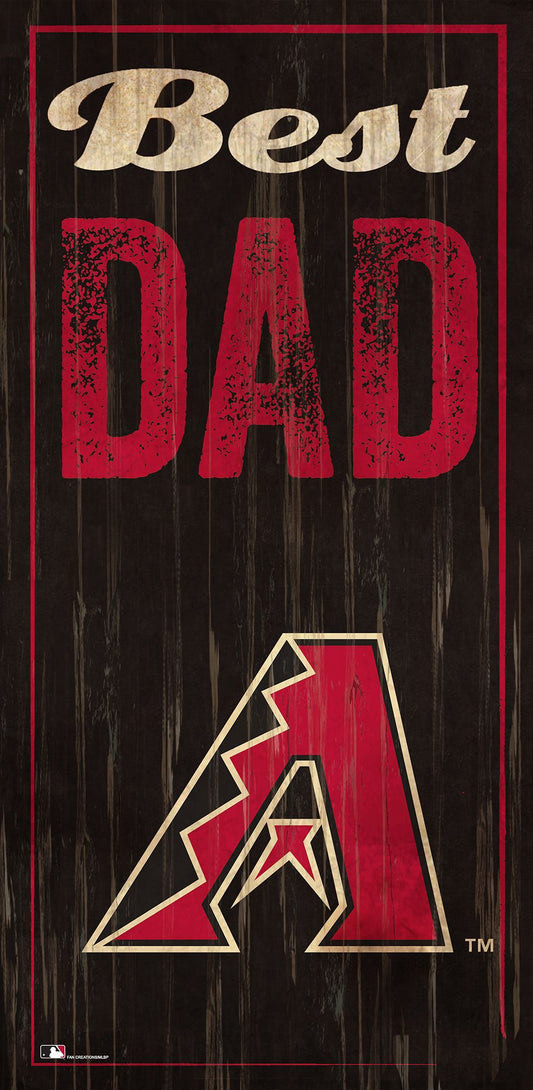 Arizona Diamondbacks Best Dad 6" x 12" Sign by Fan Creations