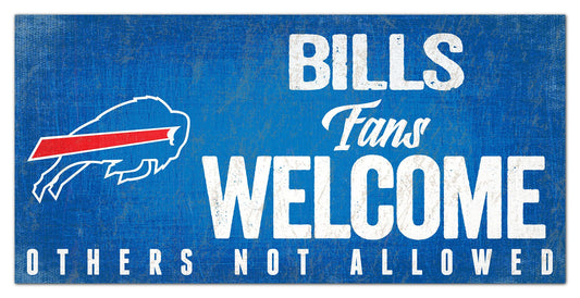 Buffalo Bills Fans Welcome 6" x 12"  Sign by Fan Creations