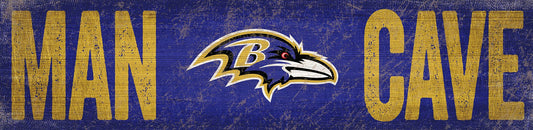 Baltimore Ravens Distressed Man Cave Sign by Fan Creations