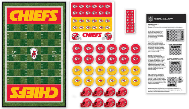 Kansas City Chiefs Checkers Board Game by Masterpieces