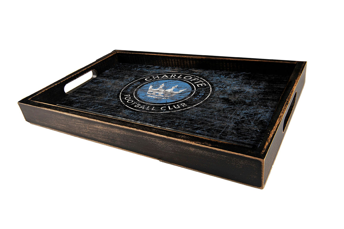 Charlotte FC Distressed Serving Tray with Team Color by Fan Creations