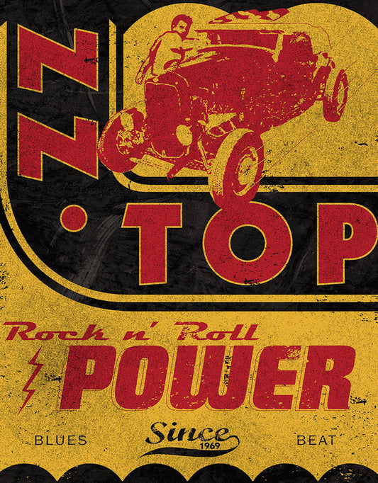 ZZ Top Power 12.5" x 16" Metal Tin Sign - 2652